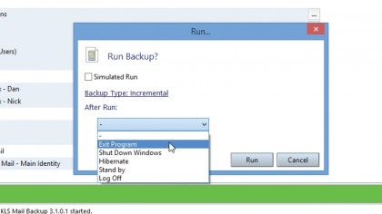 7. Run first backup