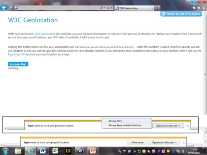 IE9 geolocation