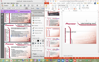Exporting this PDF as a PowerPoint correctly extracts the background as a slide master, but not repeating elements like the navigation buttons