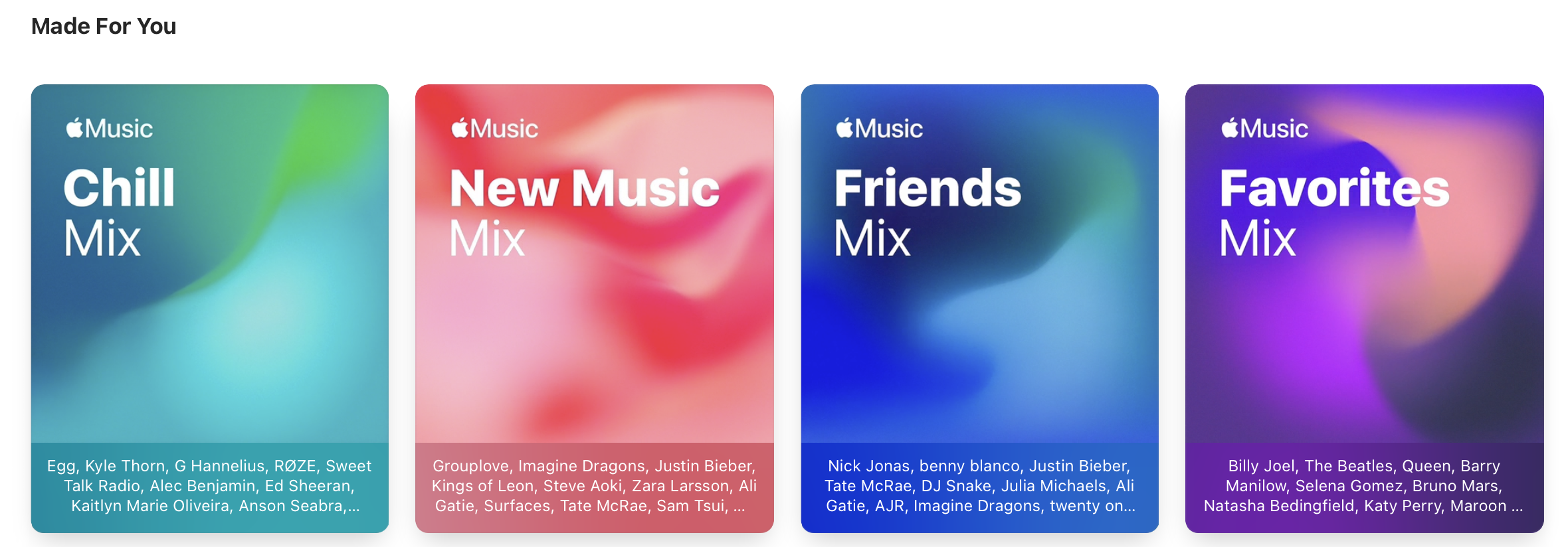 Apple Music 'Made for You'