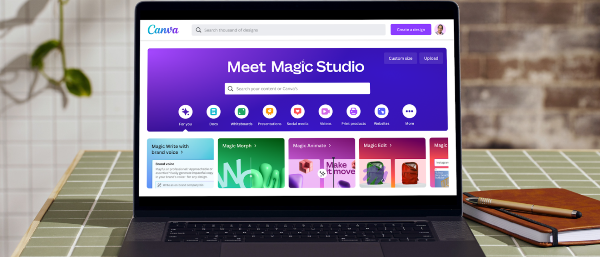 Canva's Magic Studio and AI tools
