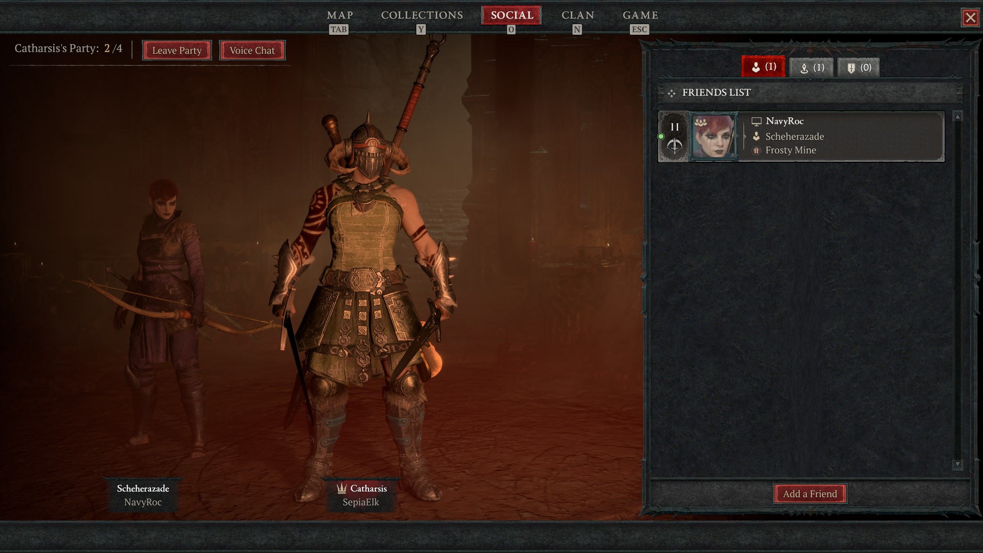 Barbarian in social menu