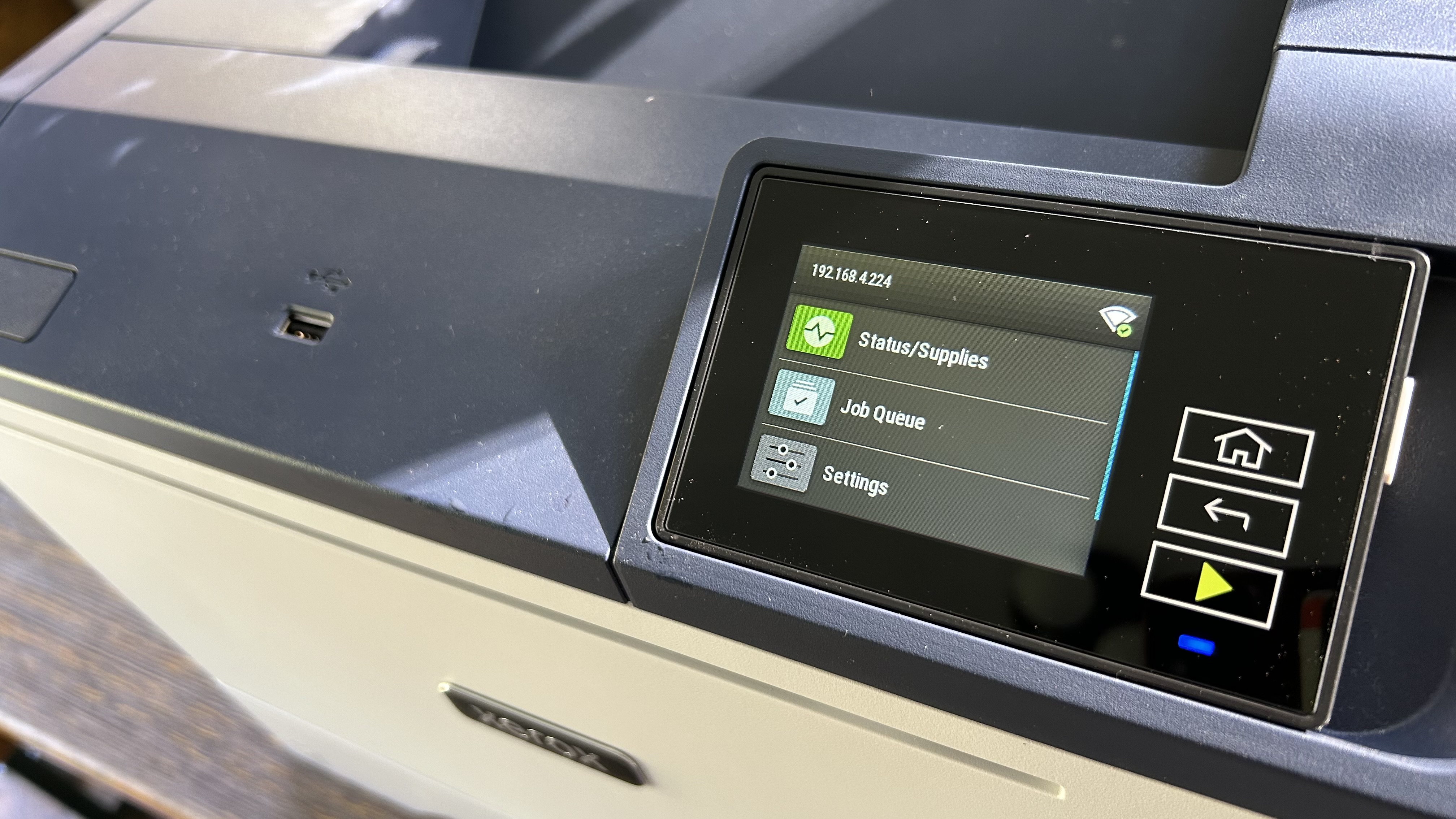 Xerox C320 laser printer during our review