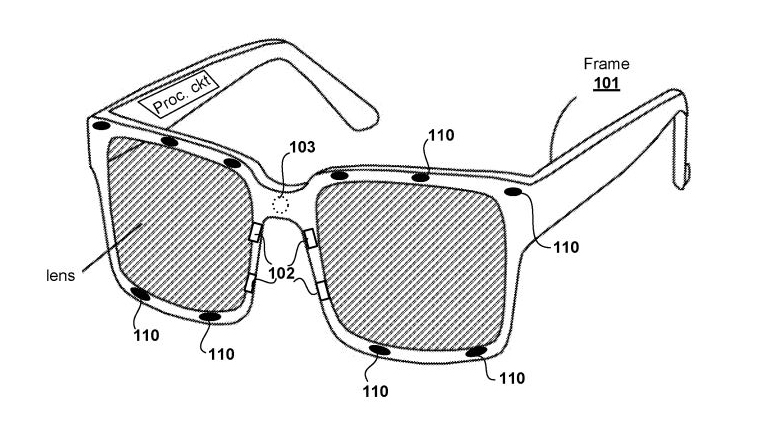 Sony VR prescription glasses illustration as laid out in a recent patent (Image credit: Sony/United States Patent and Trademark Office)