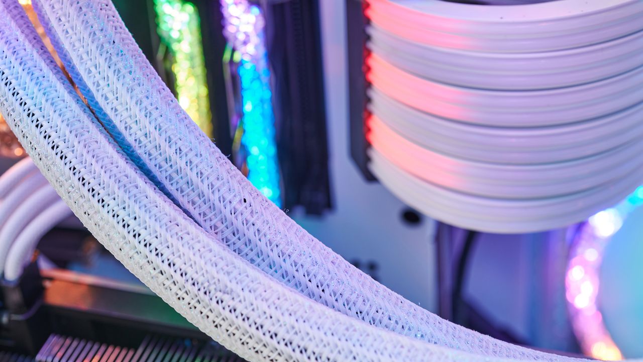 Detailed shot of the inside of the crystal pc