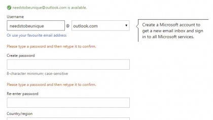 Create a Microsoft account