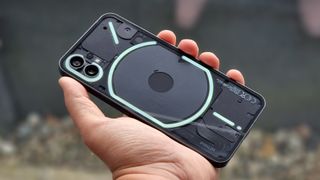 Nothing Phone 1 back in-hand