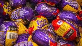 An array of Creme Eggs