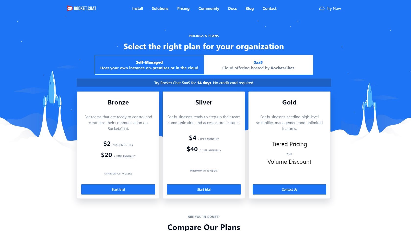 Plans and Pricing