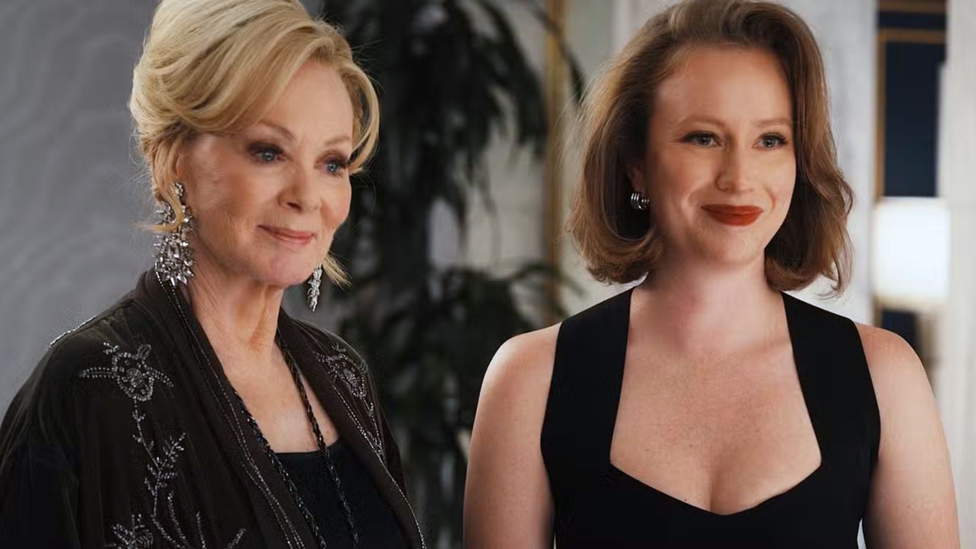 Deborah and Ava look at something offscreen
