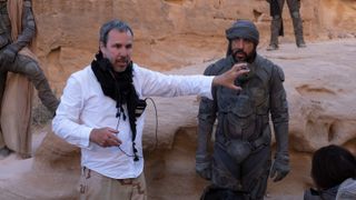 Denis Villeneuve on the set of Dune