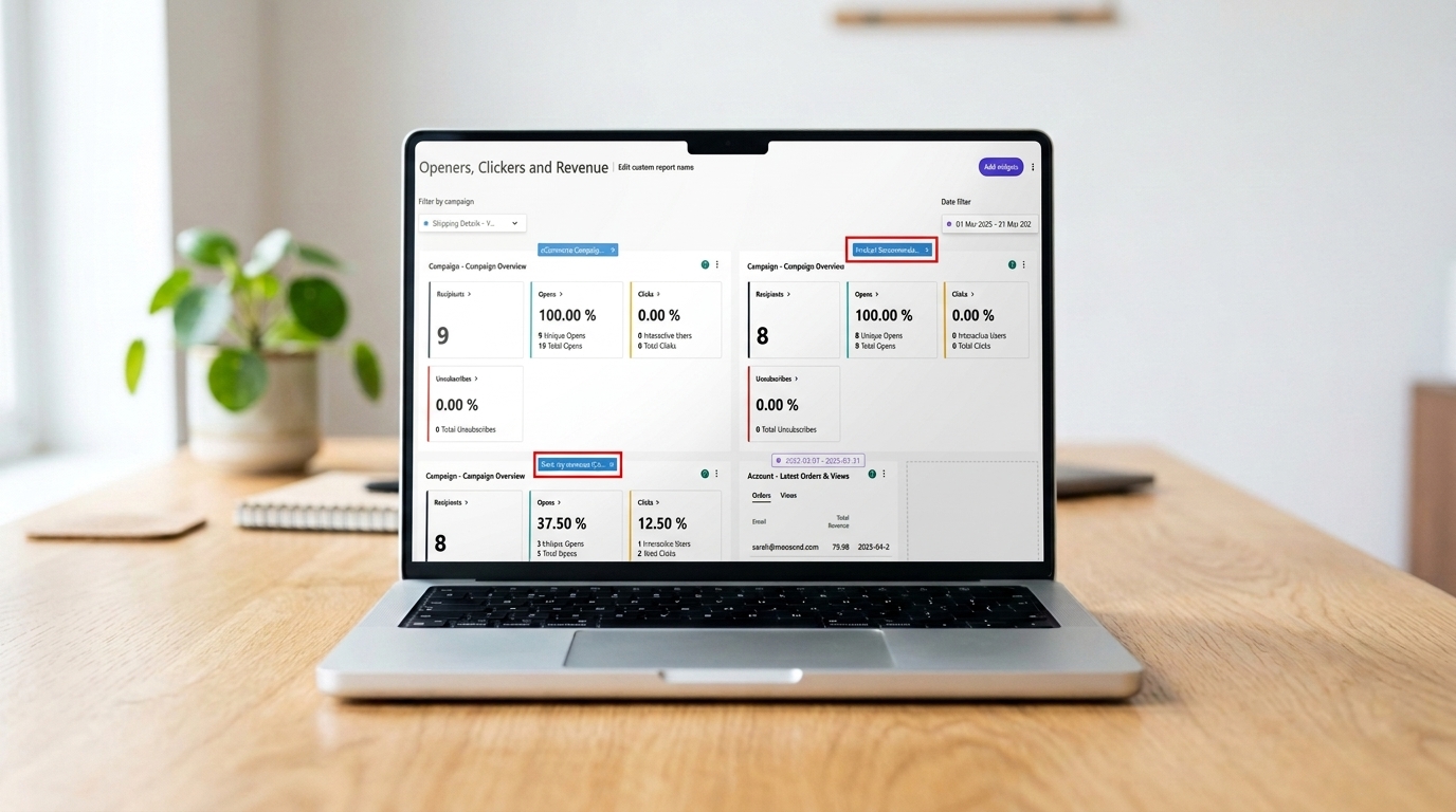 email marketing platform on a macbook