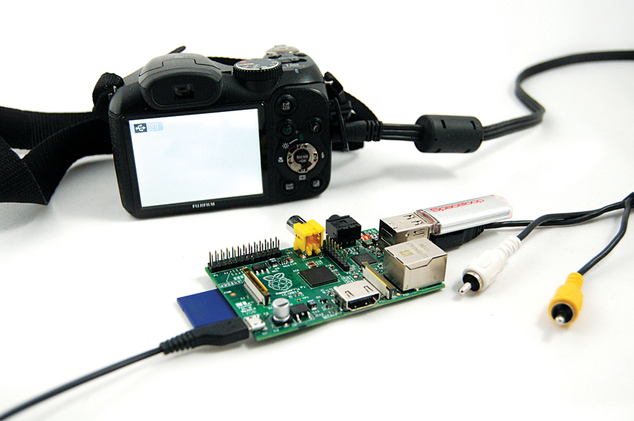 In this form, it's not very portable, but with a little bit of judicious DIY, you should be able to package your Pi more conveniently