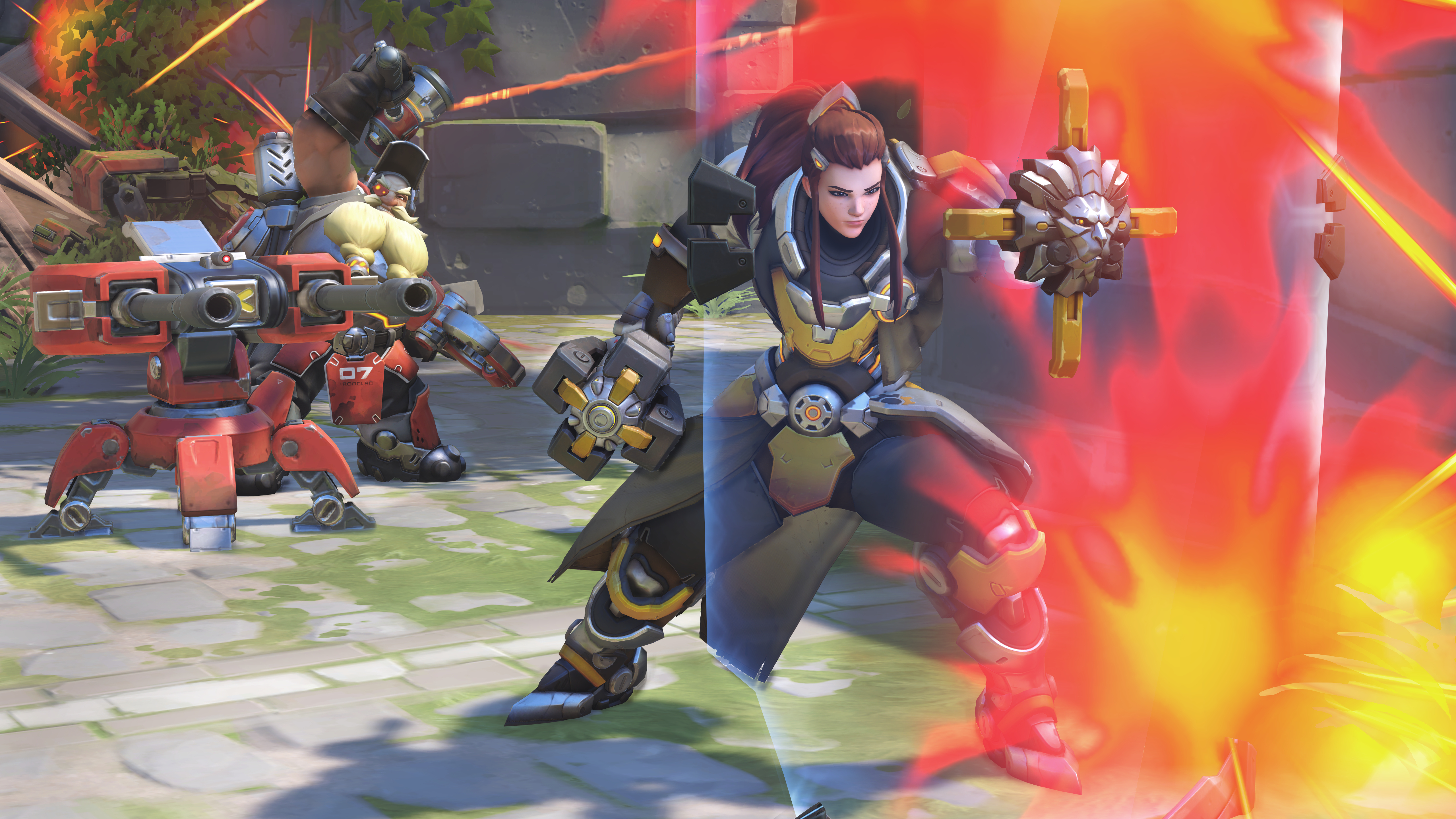Overwatch 2 Brigitte protecting