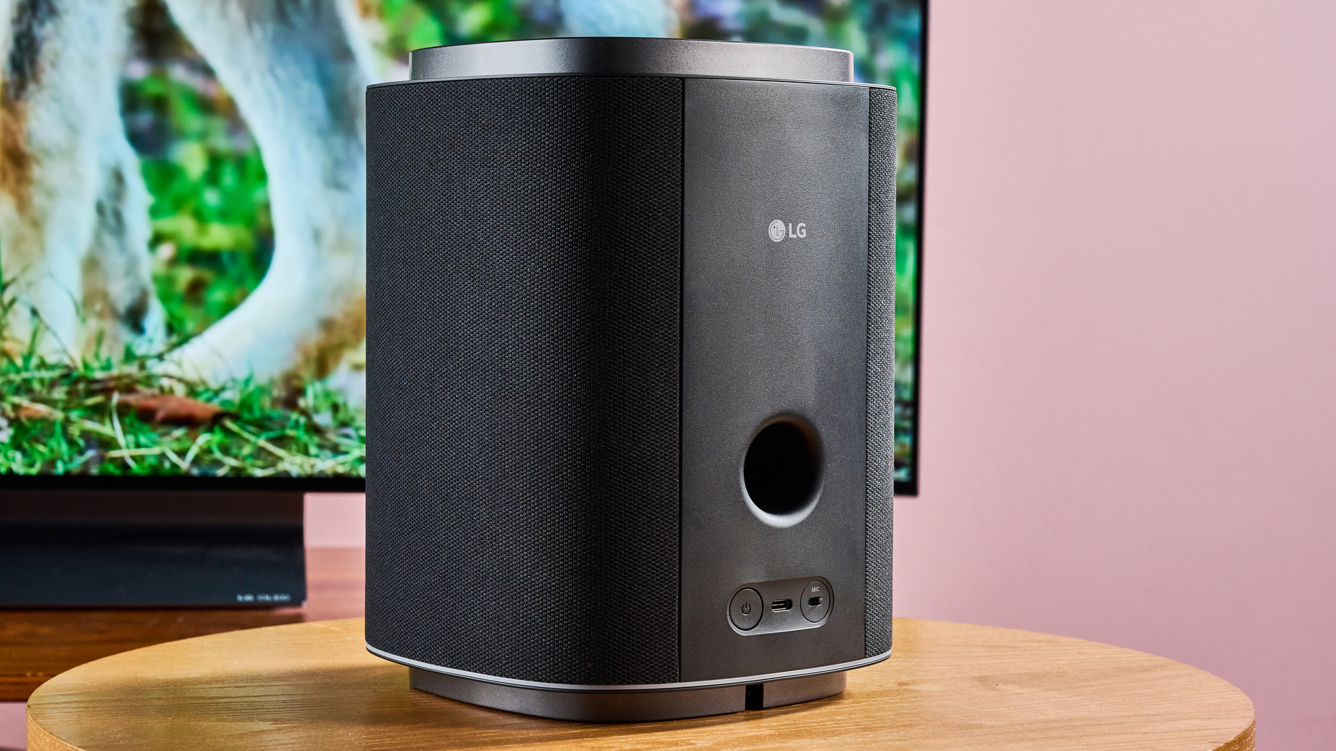 Reverse side of LG Sound Suite M7 wireless speaker