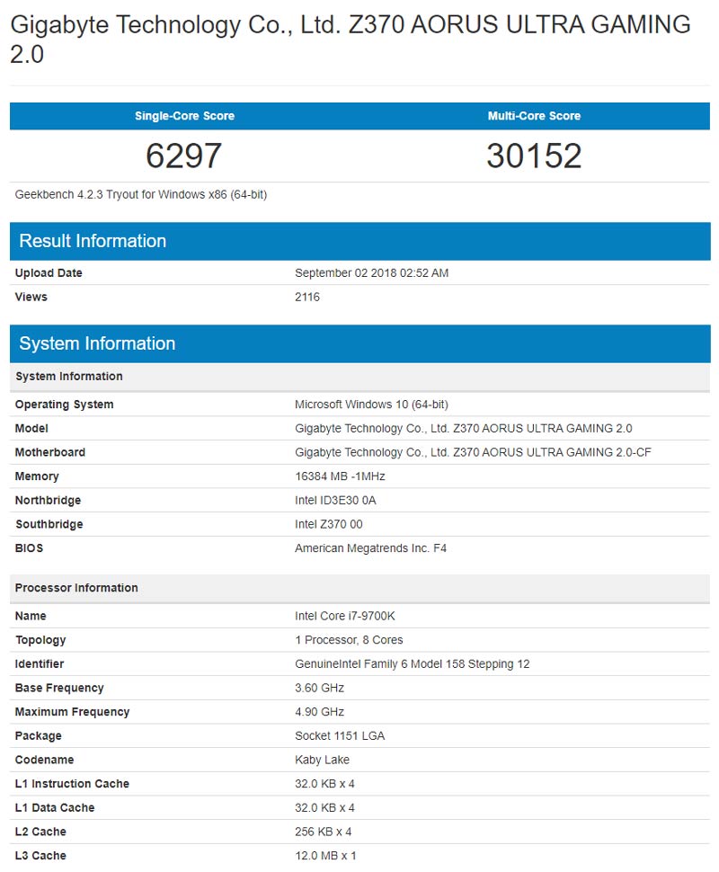 Intel Core i7-9700K