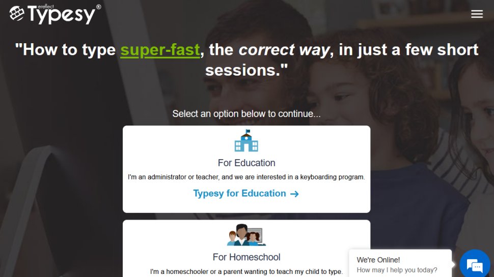 Typesy website screenshot (January 2026).