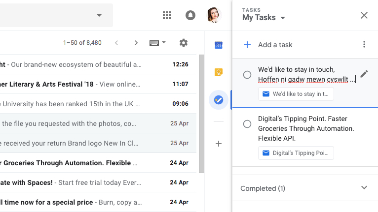 Side Panel in Gmail