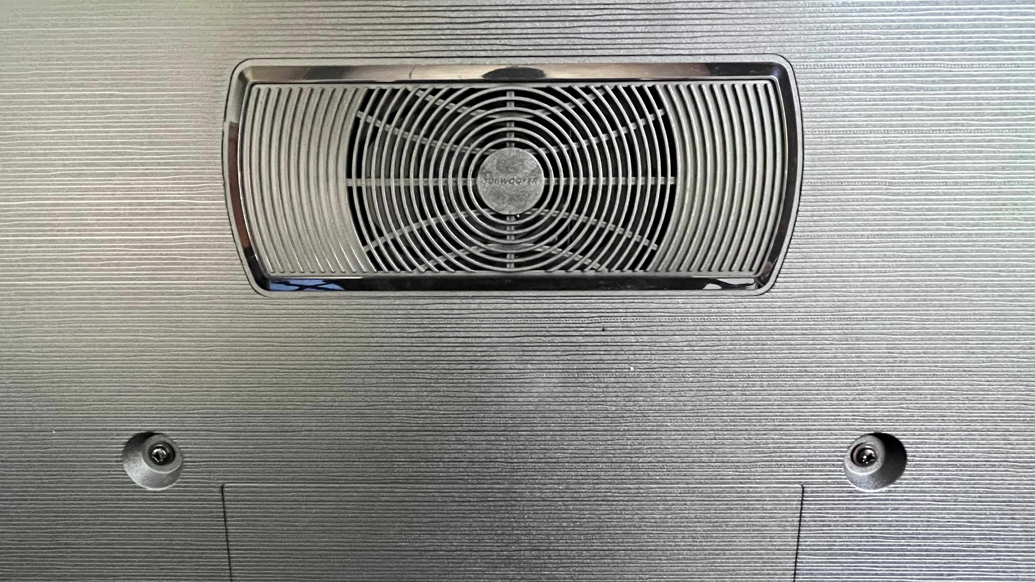 Hisense U8K rear-panel subwoofer
