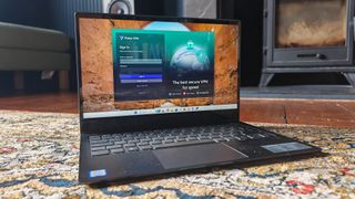Proton VPN log-in page on the Windows app on a laptop
