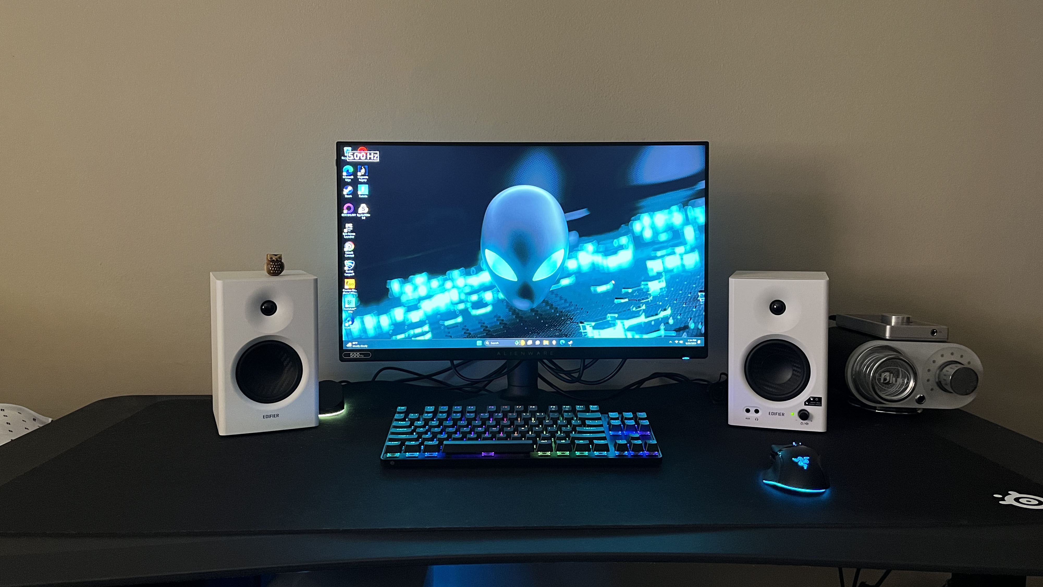 Alienware AW2524H 500Hz on a standing desk