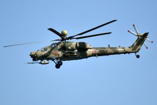 A Russian Mil Mi-28 helicopter pictured