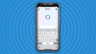 Meta AI on an iPhone