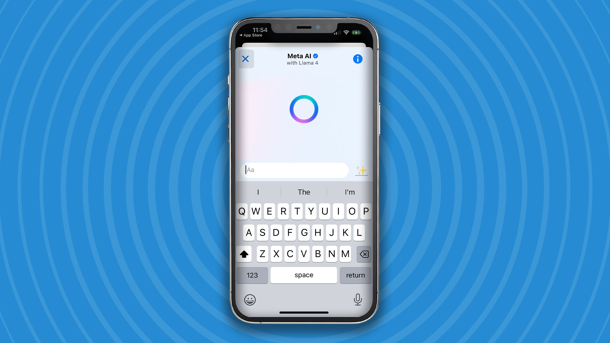 Meta AI on an iPhone