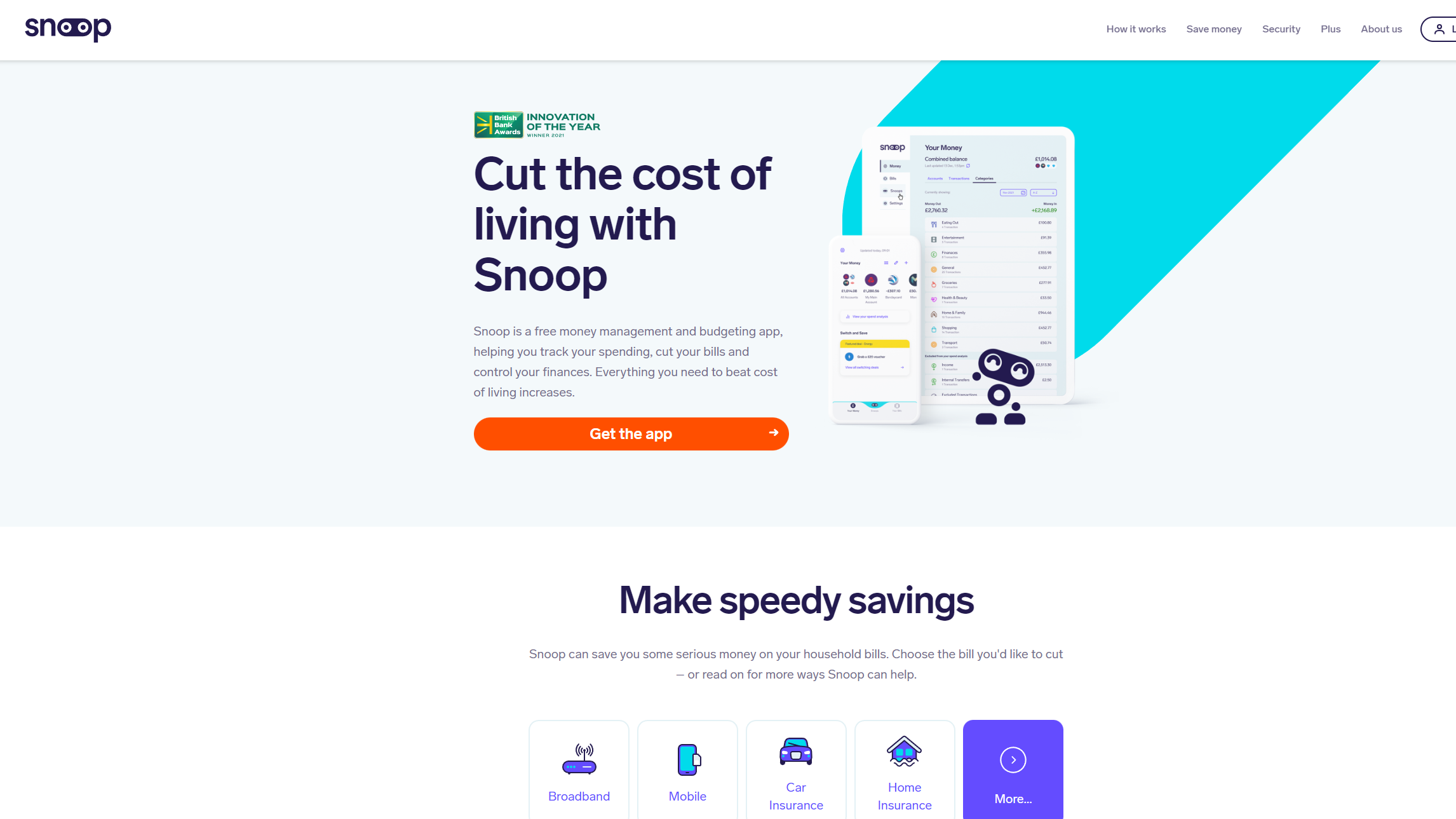 Website screenshot for Snoop