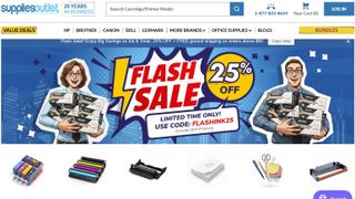 A screenshot of the Supplies Outlet website homepage