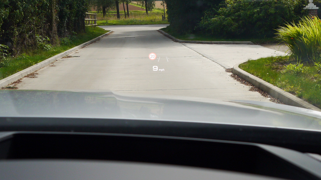 You can just about make out the HUD here, it's much clearer in real life