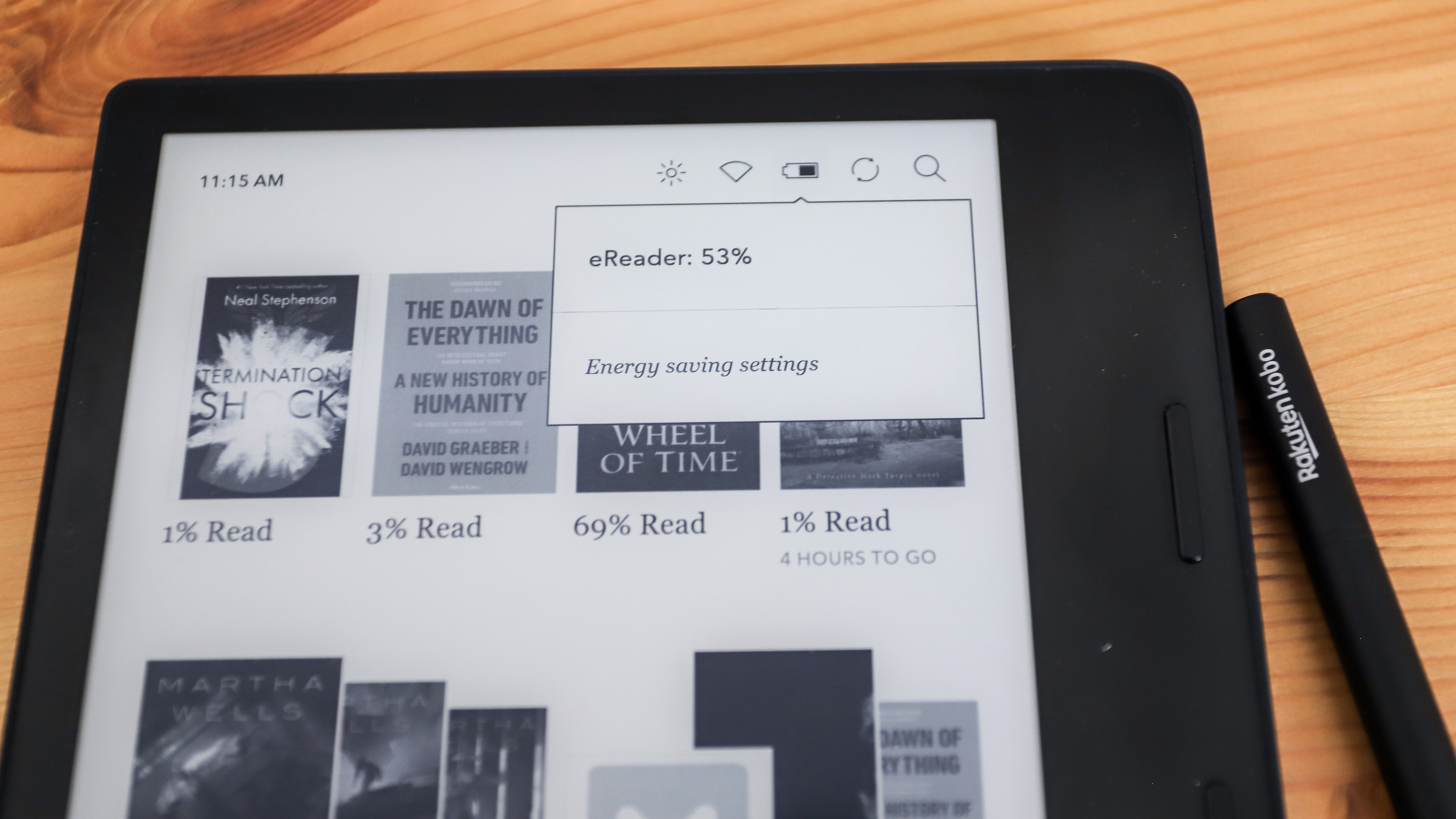 Kobo Sage battery indicator