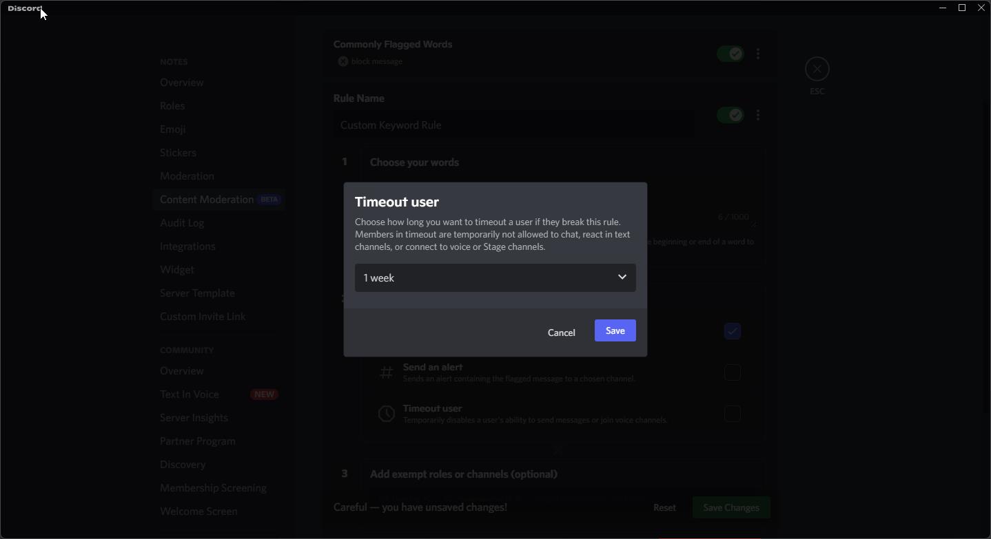 Discord timeout duration