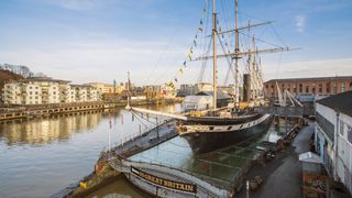 Photo of the SS Great Britain on display on Bristol harbourside