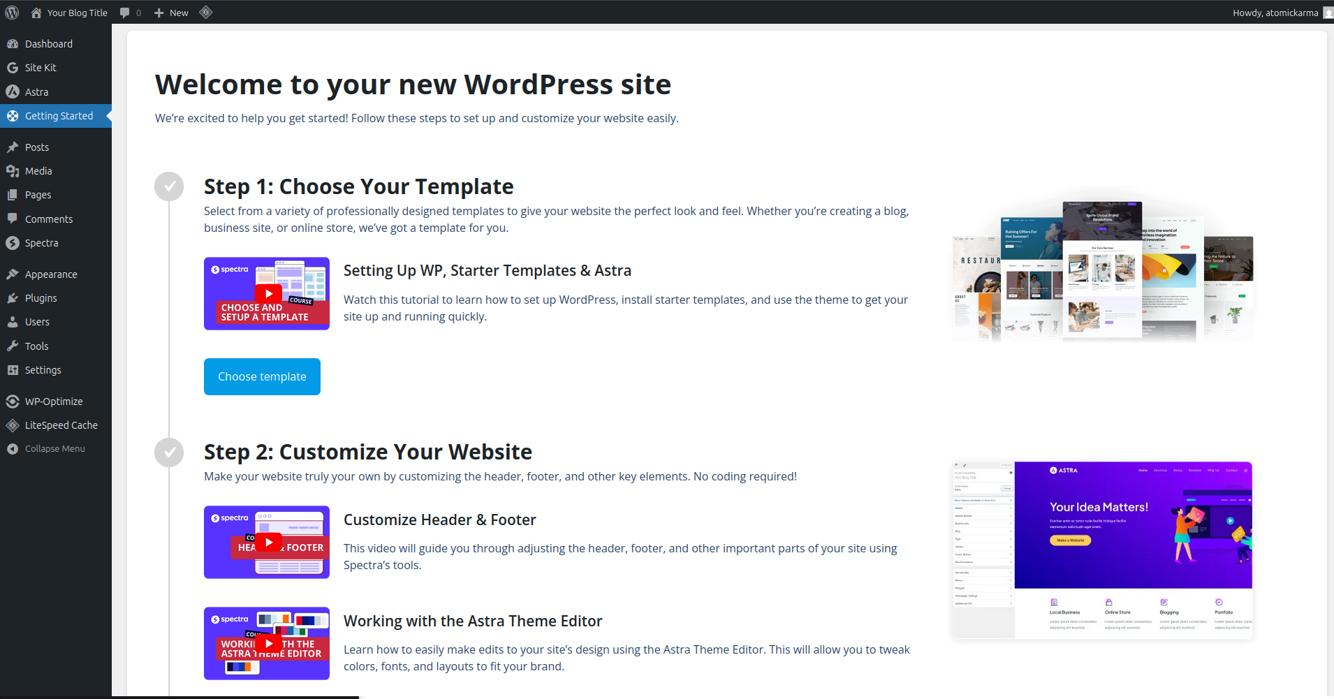 WordPress template system