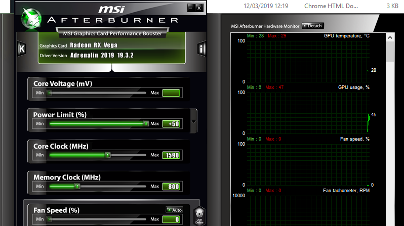 Use the Afterburner software to tweak your hardware (Image Credit: TechRadar)