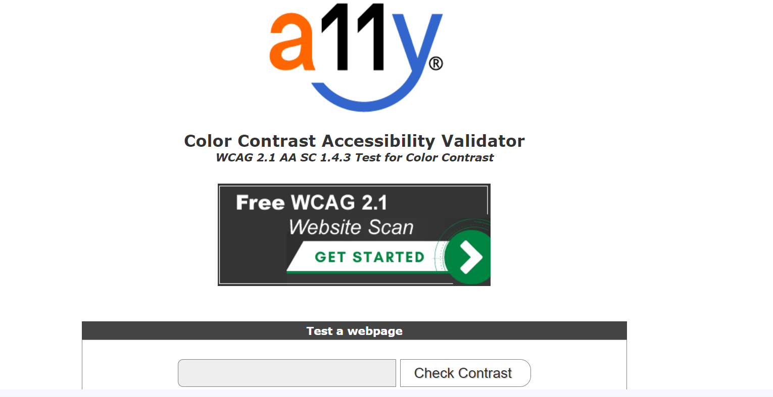 A11y color contrast checker