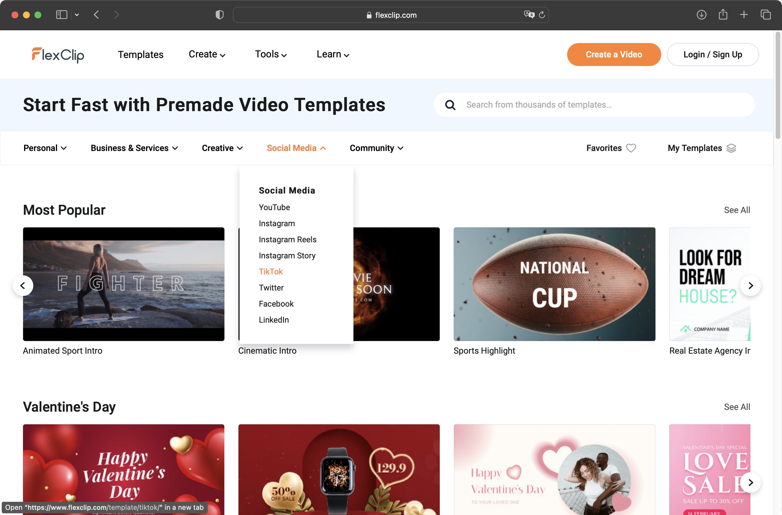 FlexClip online video maker in use