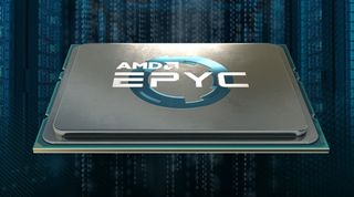 A promotional image of an AMD Epyc processor