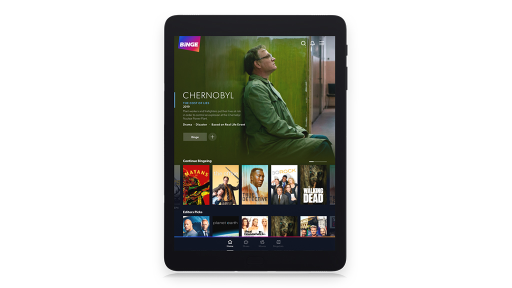 Binge on tablet