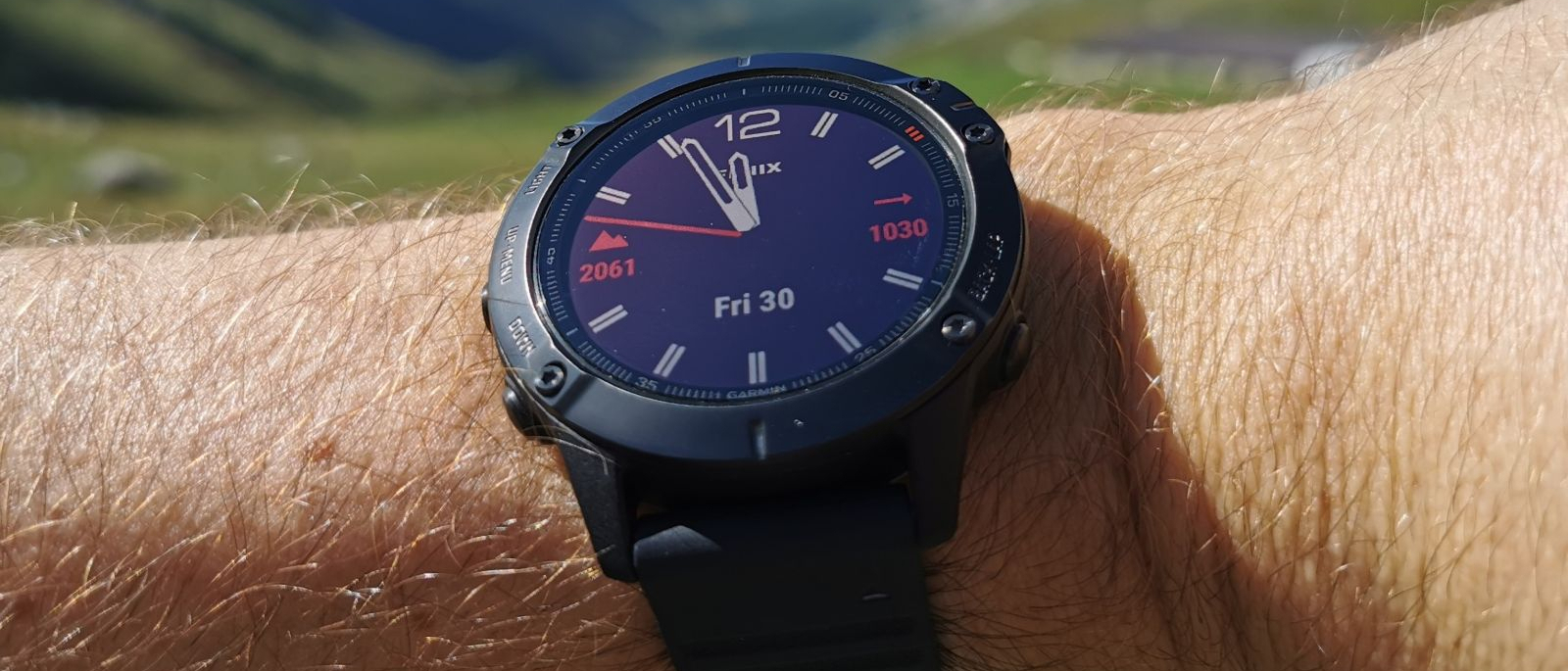 Garmin Fenix 6 watch on man's wrist