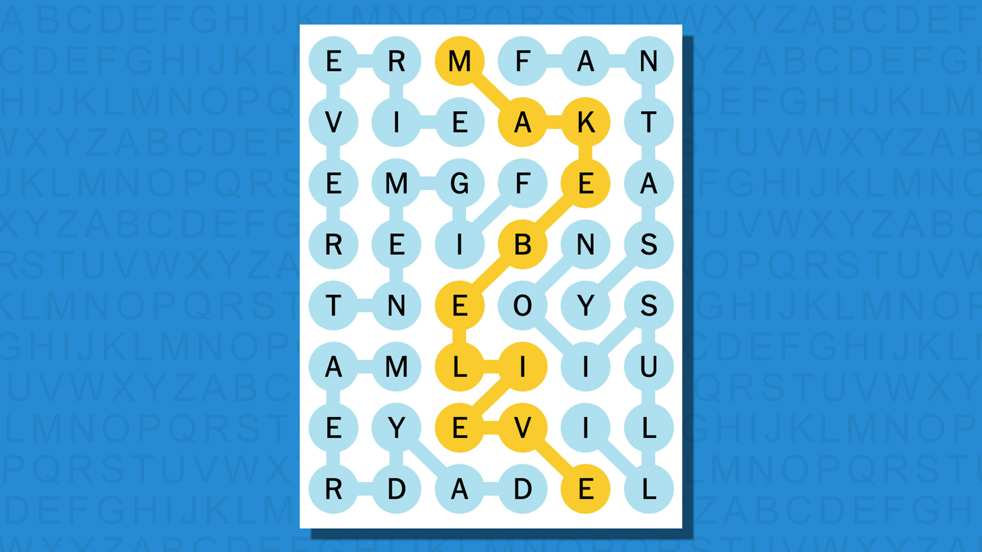 NYT Strands answers for game #39 on a blue background