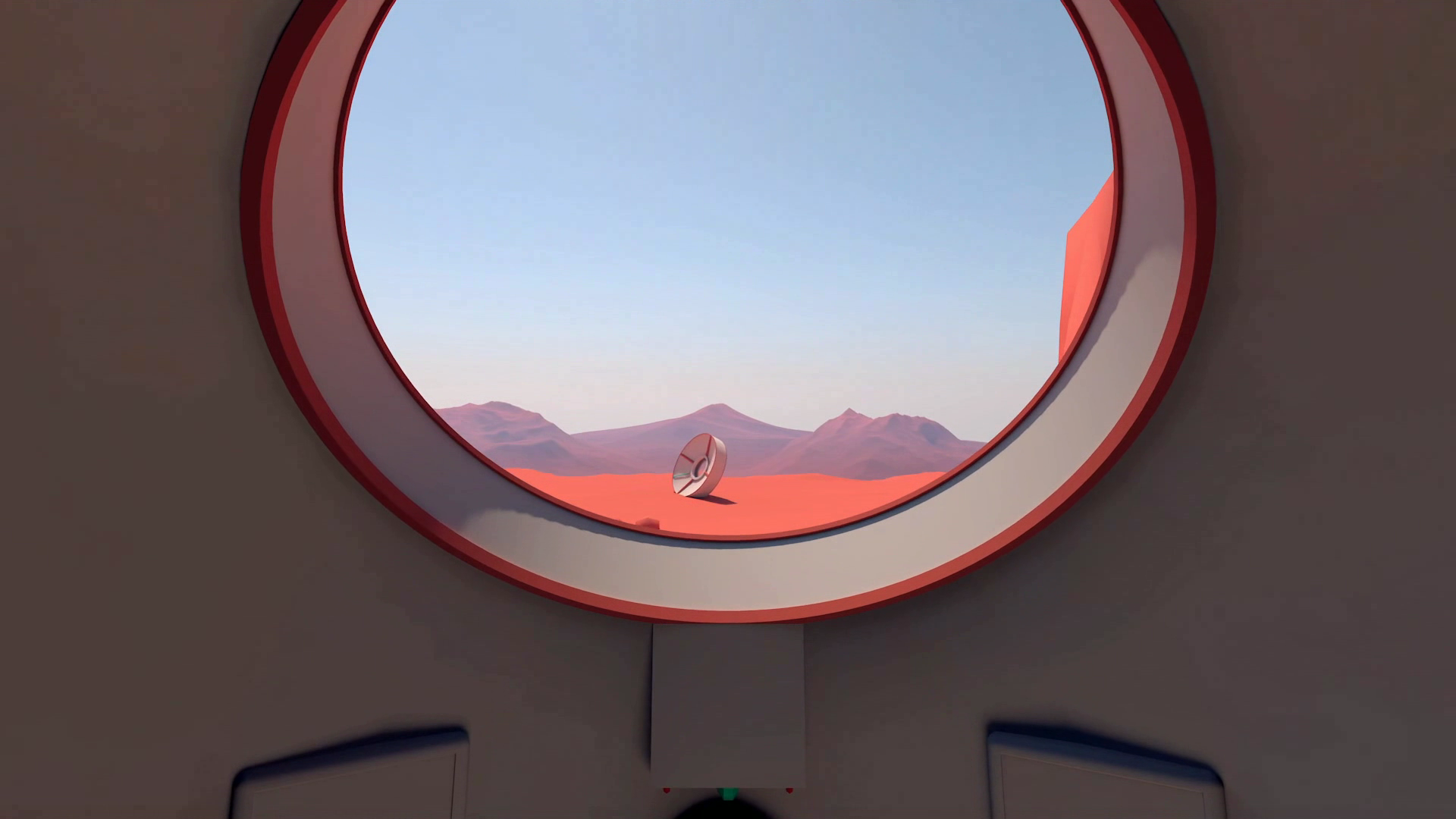 best online games &amp;ndash; A view from a spaceship port window looking onto a red planet