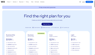 Wix pricing