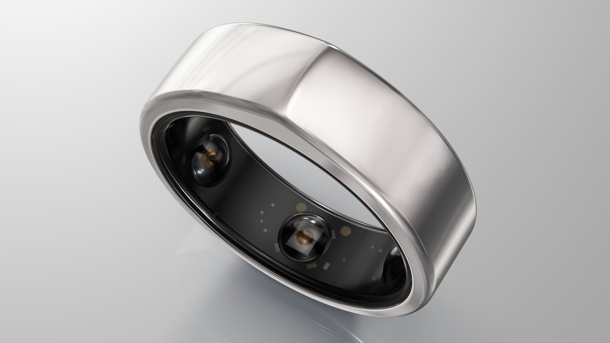 Silver-toned Oura ring