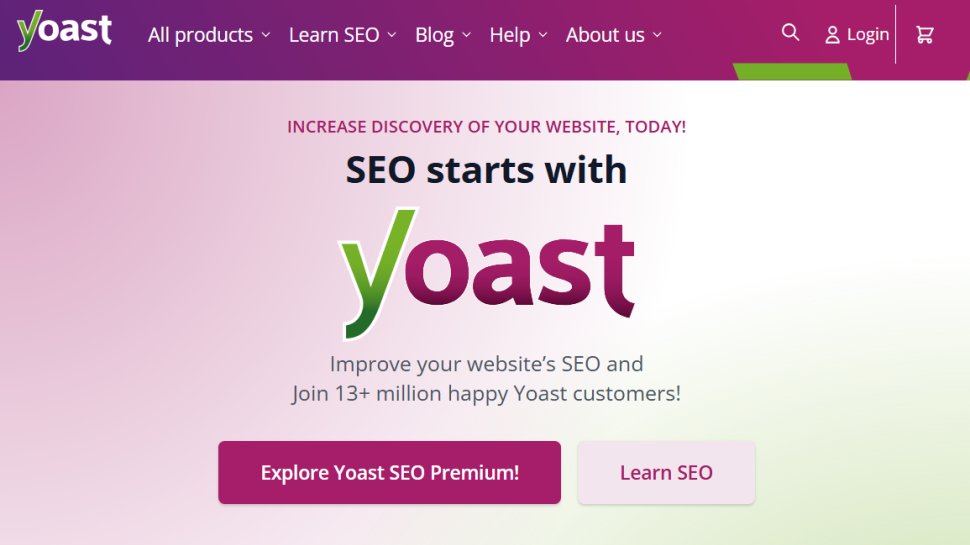 Website screenshot of Yoast (August, 2025)
