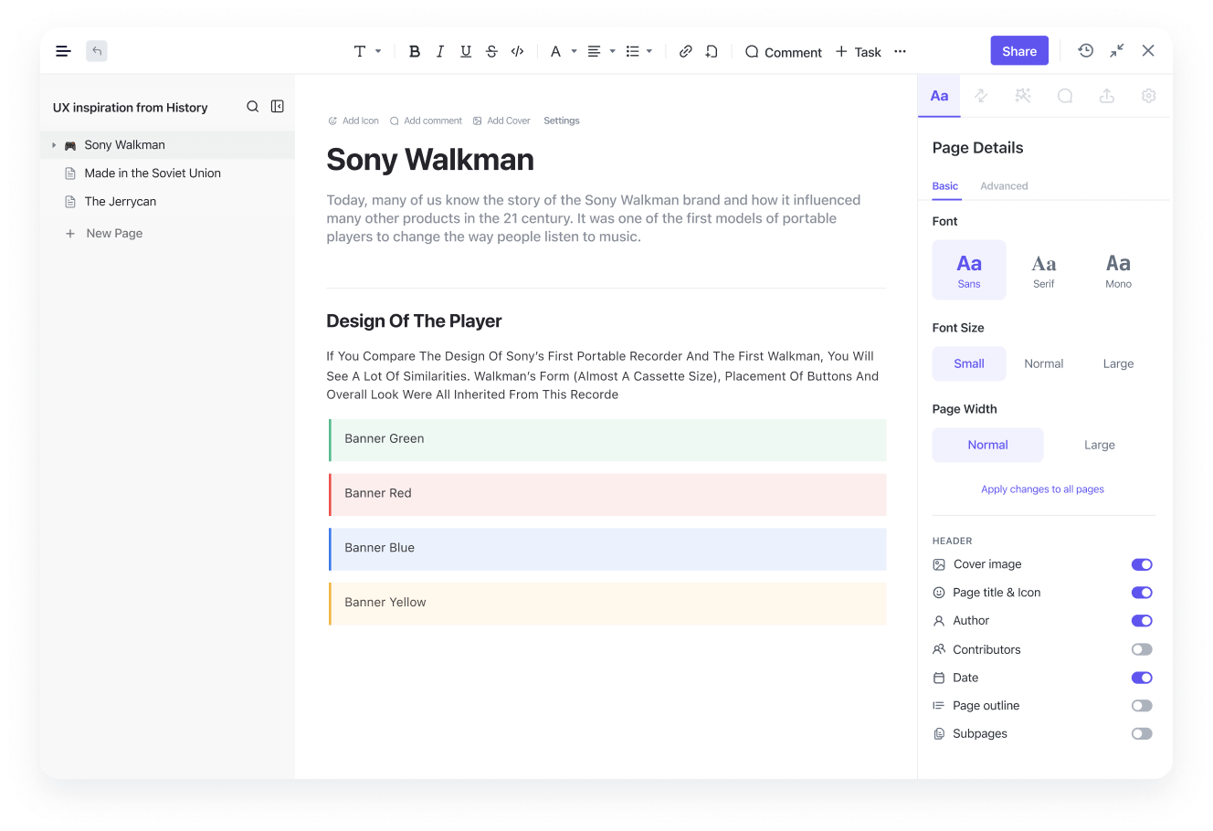 ClickUp document