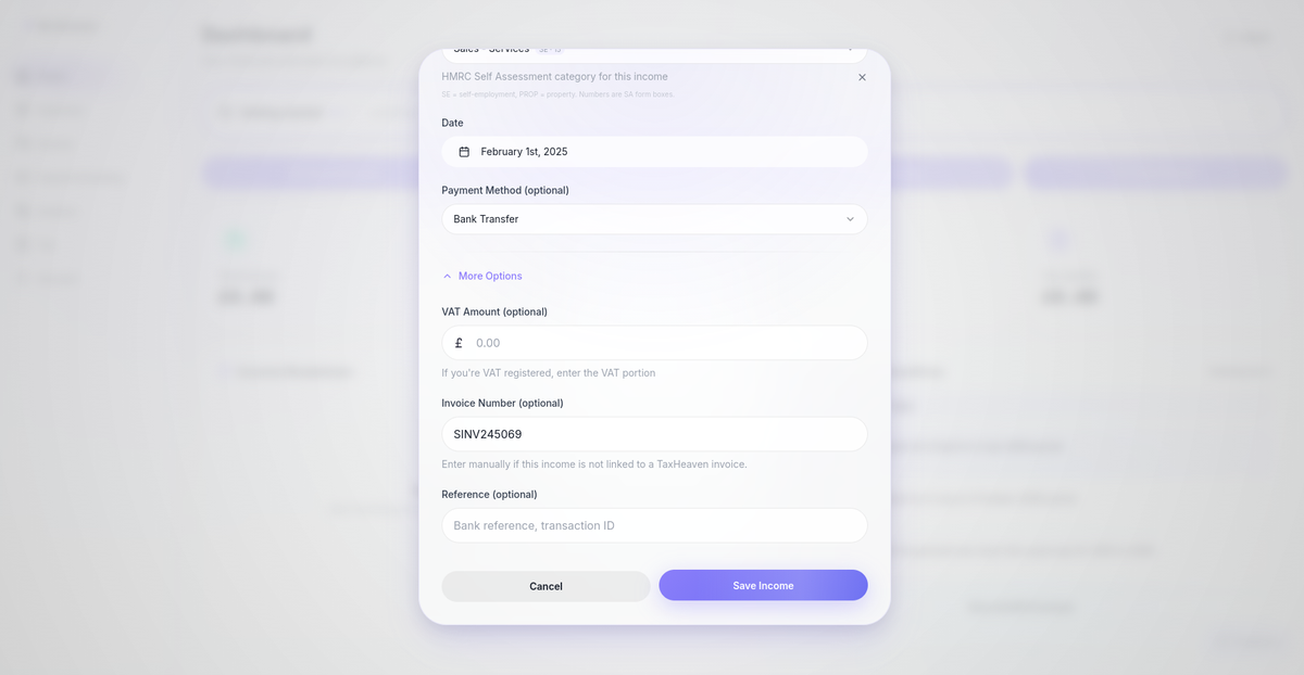 Screenshots from TaxHeaven