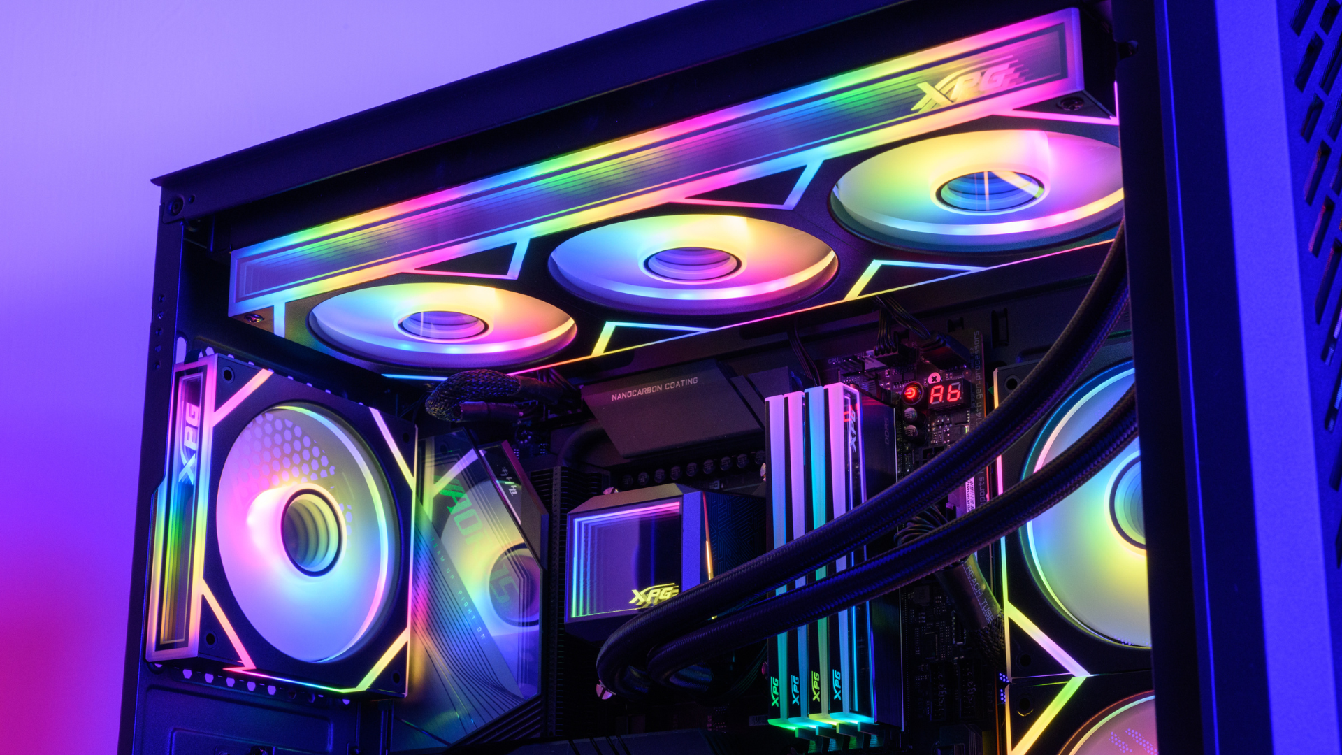 Adata components in a high-end gaming PC
