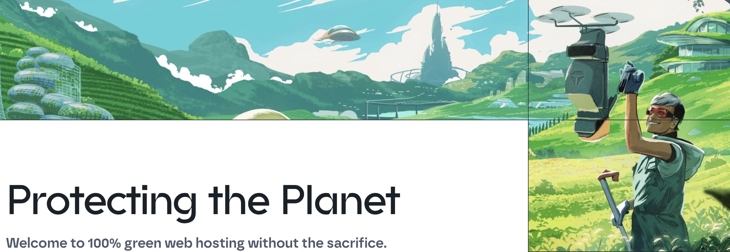 An image of Krystal's website showing their green credentials